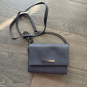 Armani exchange small over shoulder purse, navy blue like new